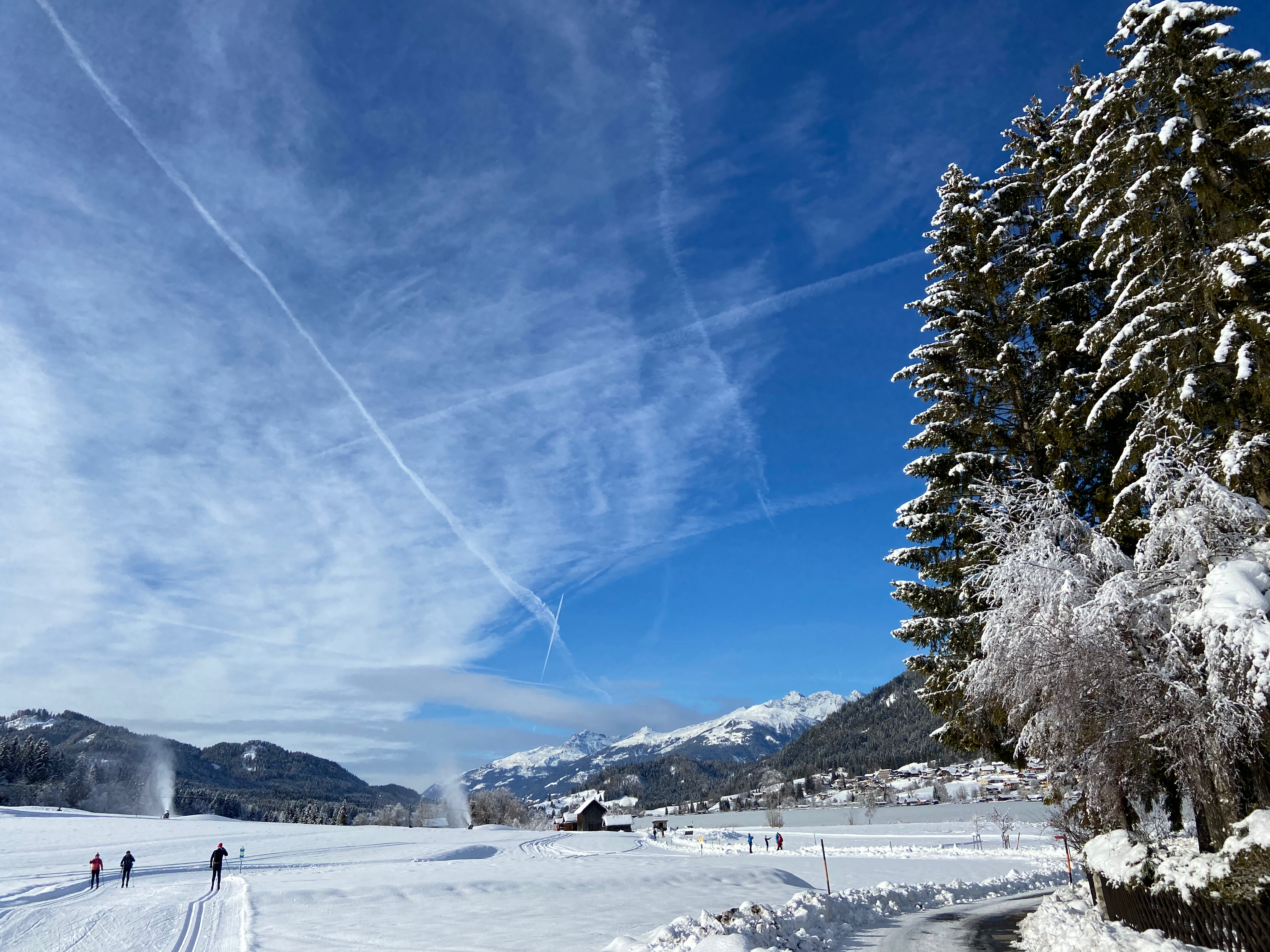 Weissensee, Kärnten, Winter, Wintersport, Langlaufen
